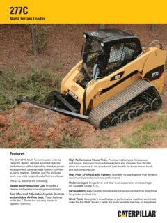 cat 277c skid steer specs|caterpillar 277c engine specs.